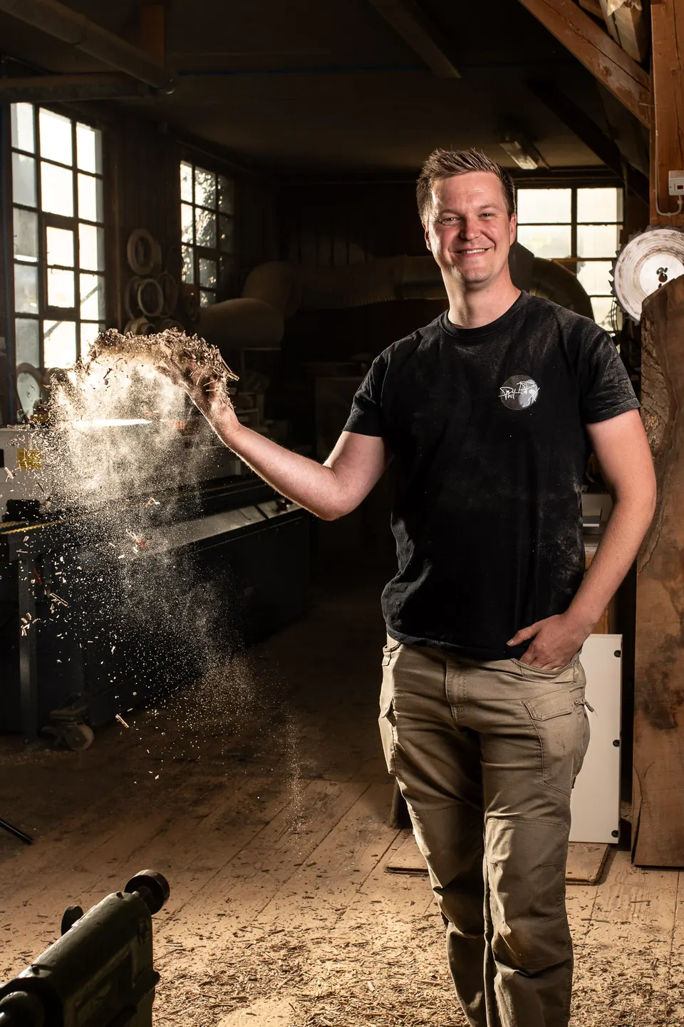 Philip von Brincken in seiner Werkstatt